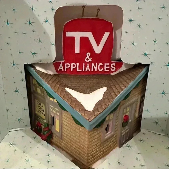 New 2005 Santa’s workbench retroville 3 sons appliance and tv store Christmas - Picture 3 of 7